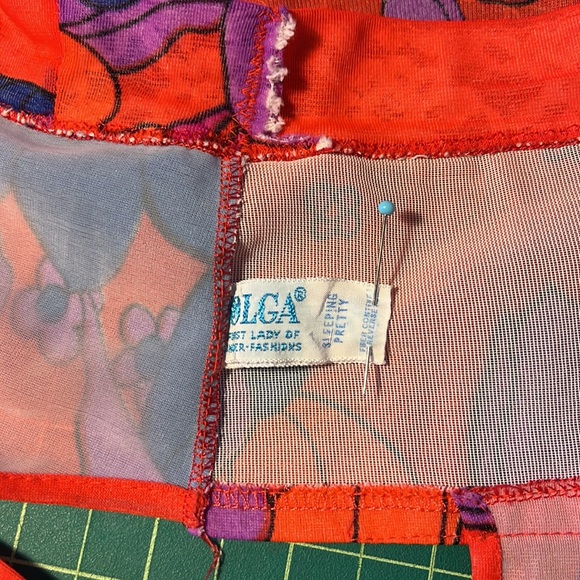 vintage 60s Olga psychedelic flowered gown - Picture 6 of 9